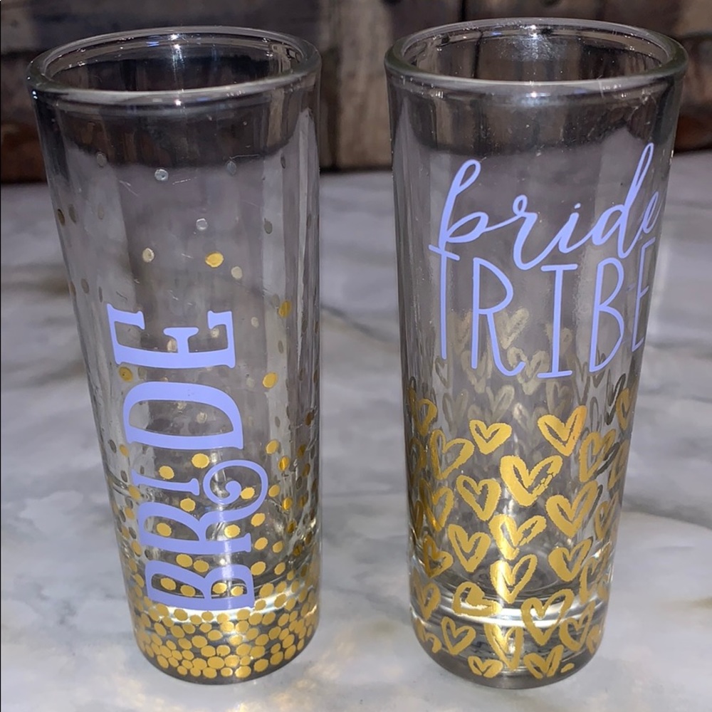 Bride and Bride Tribe tall Shooter shot glass TMD
